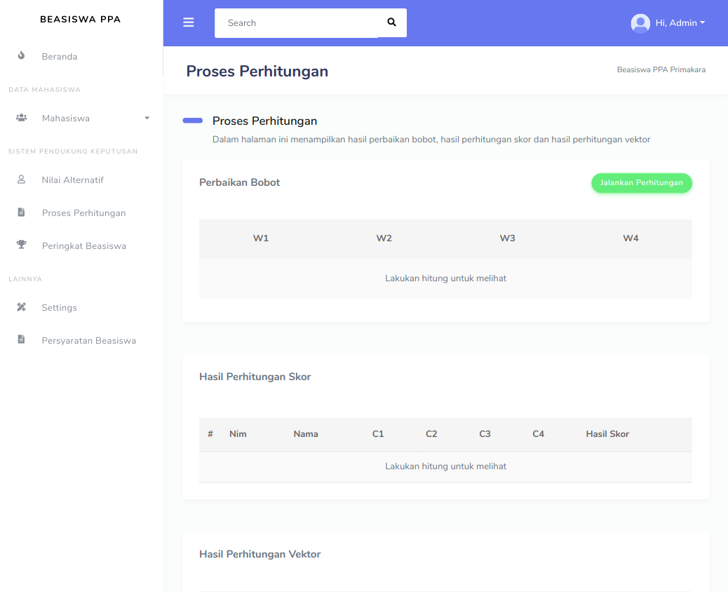 Preview of SPK Mahasiswa Project